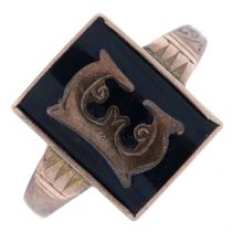 Victorian onyx signet ring