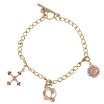 9ct gold charm bracelet, Clogau