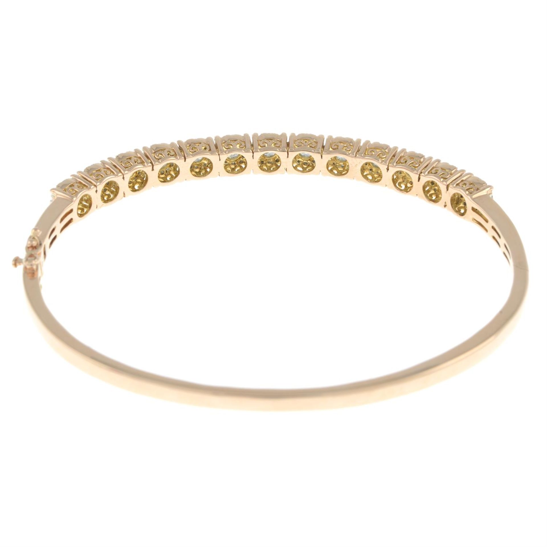 14ct gold diamond bangle - Image 2 of 2