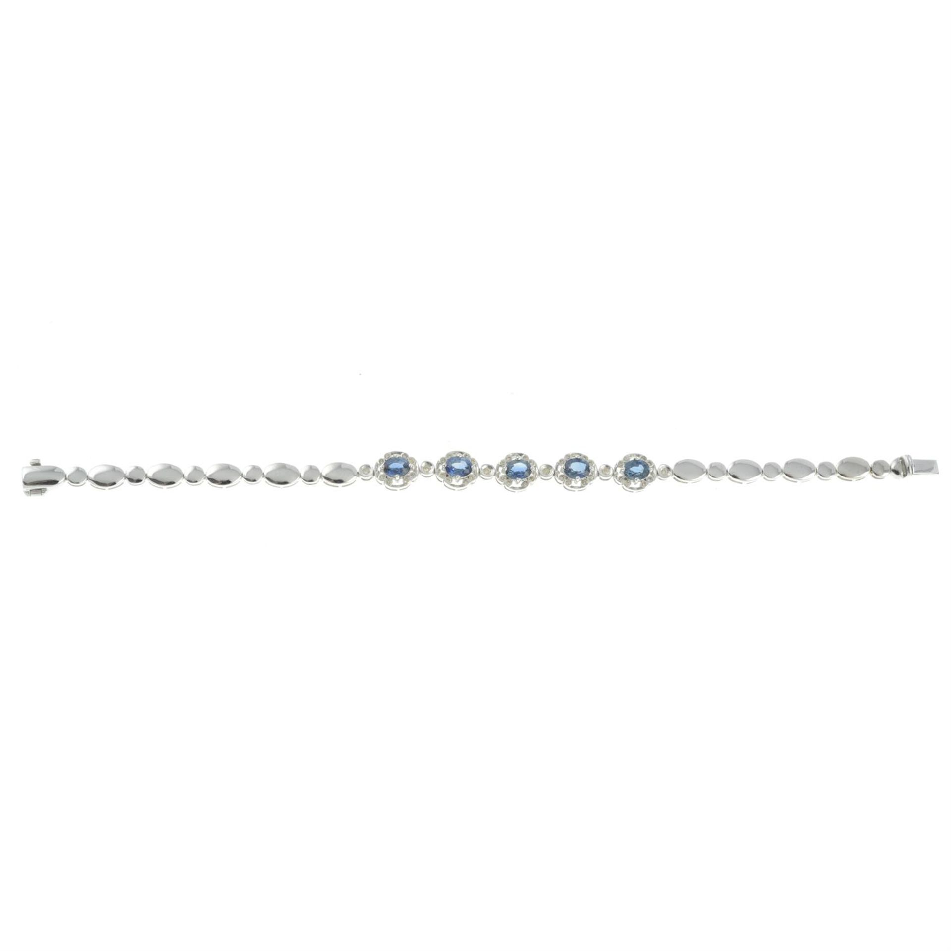Sapphire & diamond bracelet - Image 2 of 2