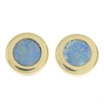 Opal doublet stud earrings