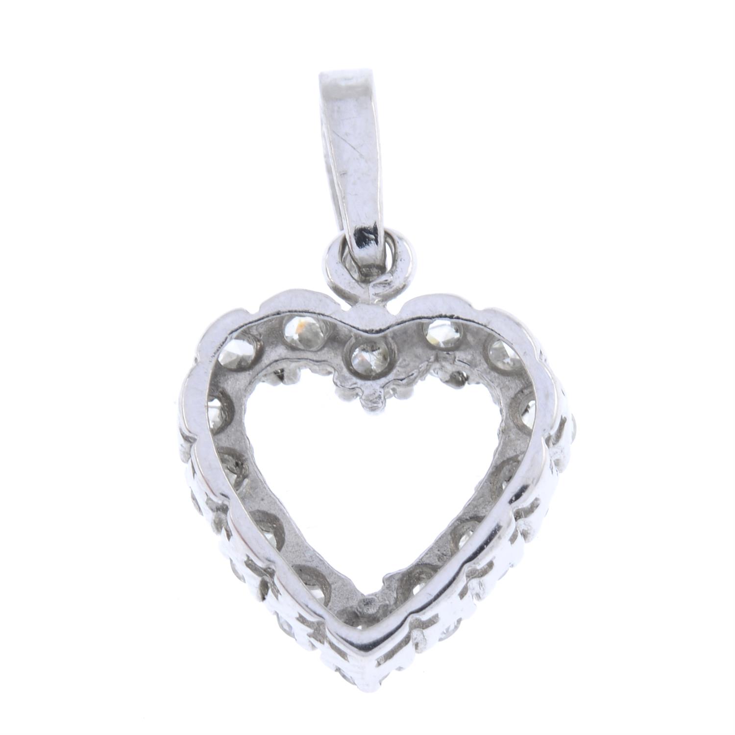 Diamond heart-shape pendant - Image 2 of 2