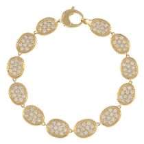 Gold 'Lunaria Alta' diamond bracelet, Marco Bicego