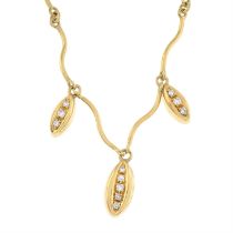 18ct gold diamond necklace