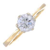 18ct gold diamond single-stone ring