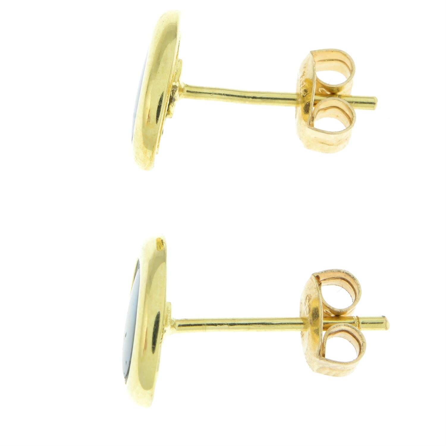 Opal doublet stud earrings - Image 2 of 2