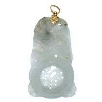 Carved jade pendant