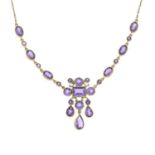 9ct gold amethyst necklace