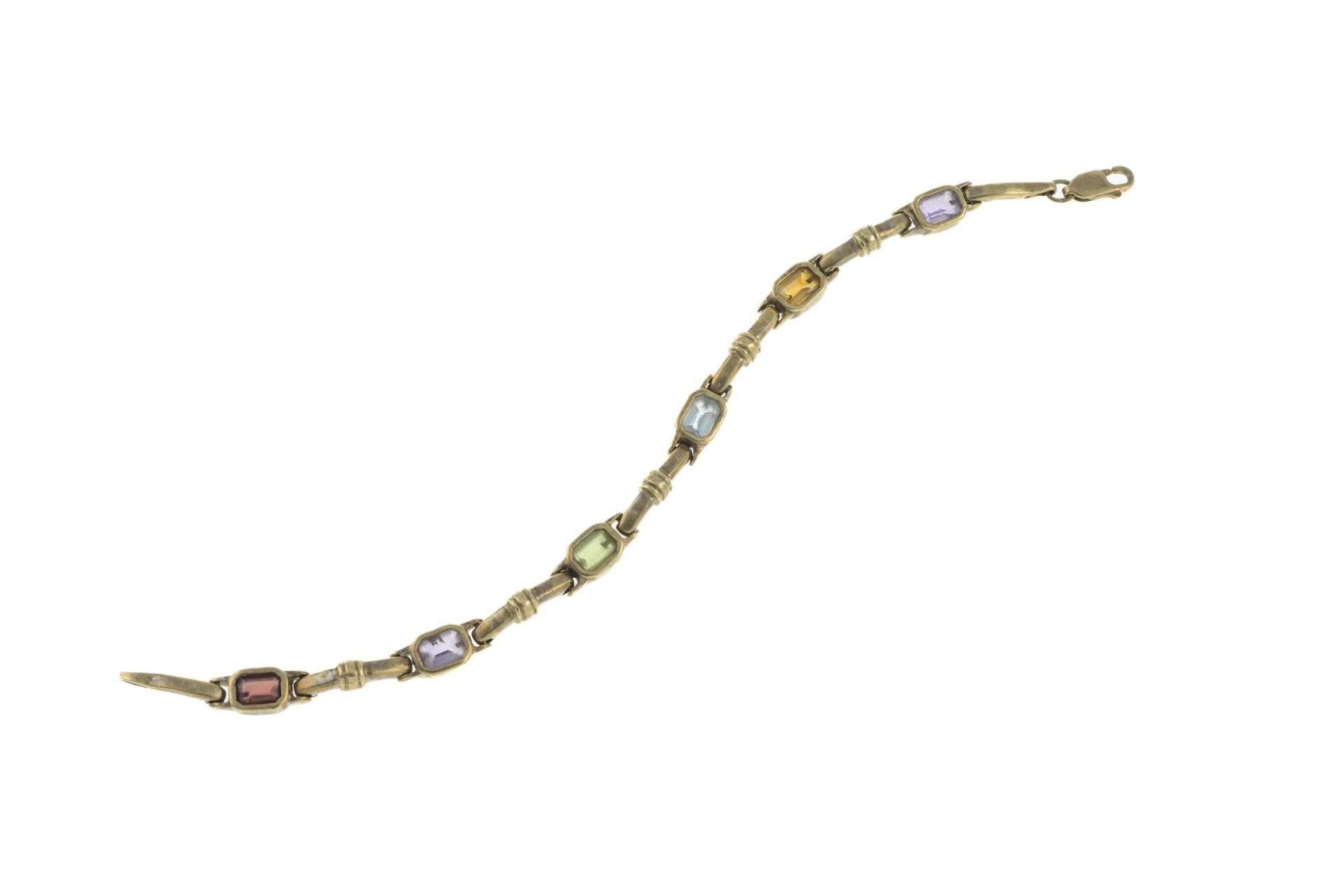 9ct gold gem-set bracelet - Image 2 of 2