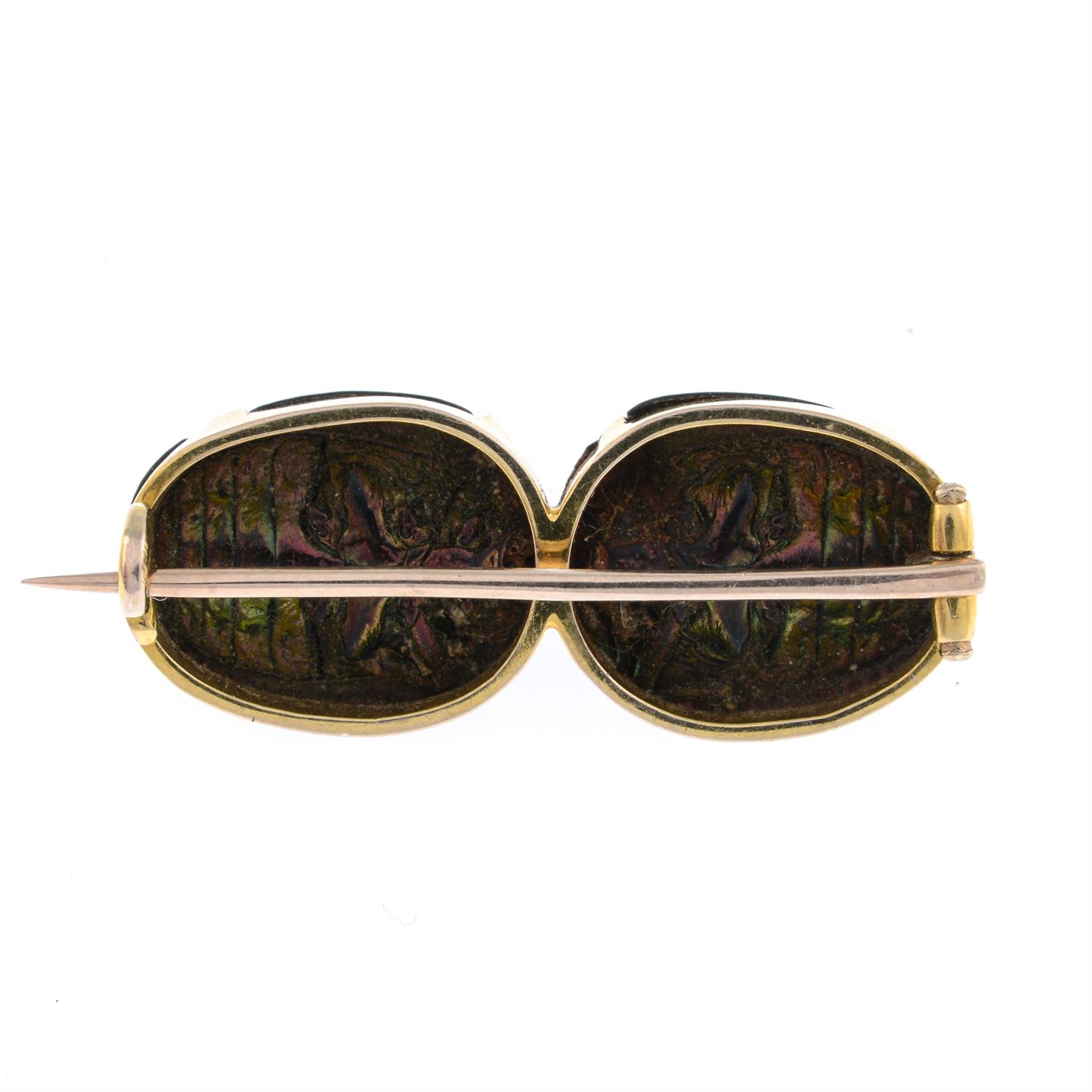 Early 20th century scarab beetle brooch - Image 2 of 2