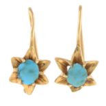 Early 20th century turquoise earrings