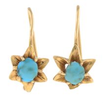 Early 20th century turquoise earrings