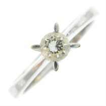 Diamond single-stone ring