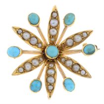 Early 20th century gem brooch, AF