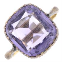 Amethyst single-stone ring