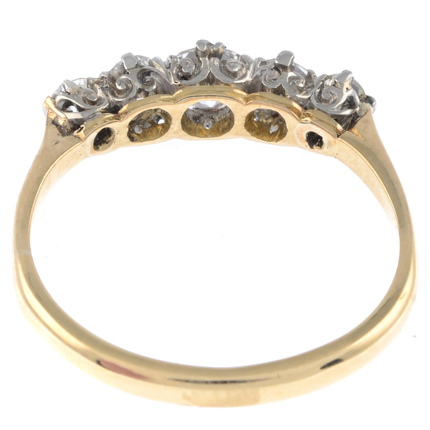 Mid 20th century diamond five-stone ring - Image 2 of 2