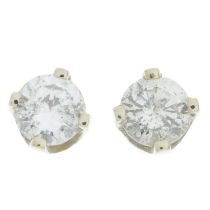 Diamond single-stone stud earrings