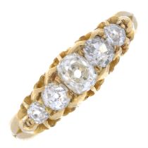 Victorian diamond five-stone ring