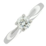 18ct gold diamond single-stone ring