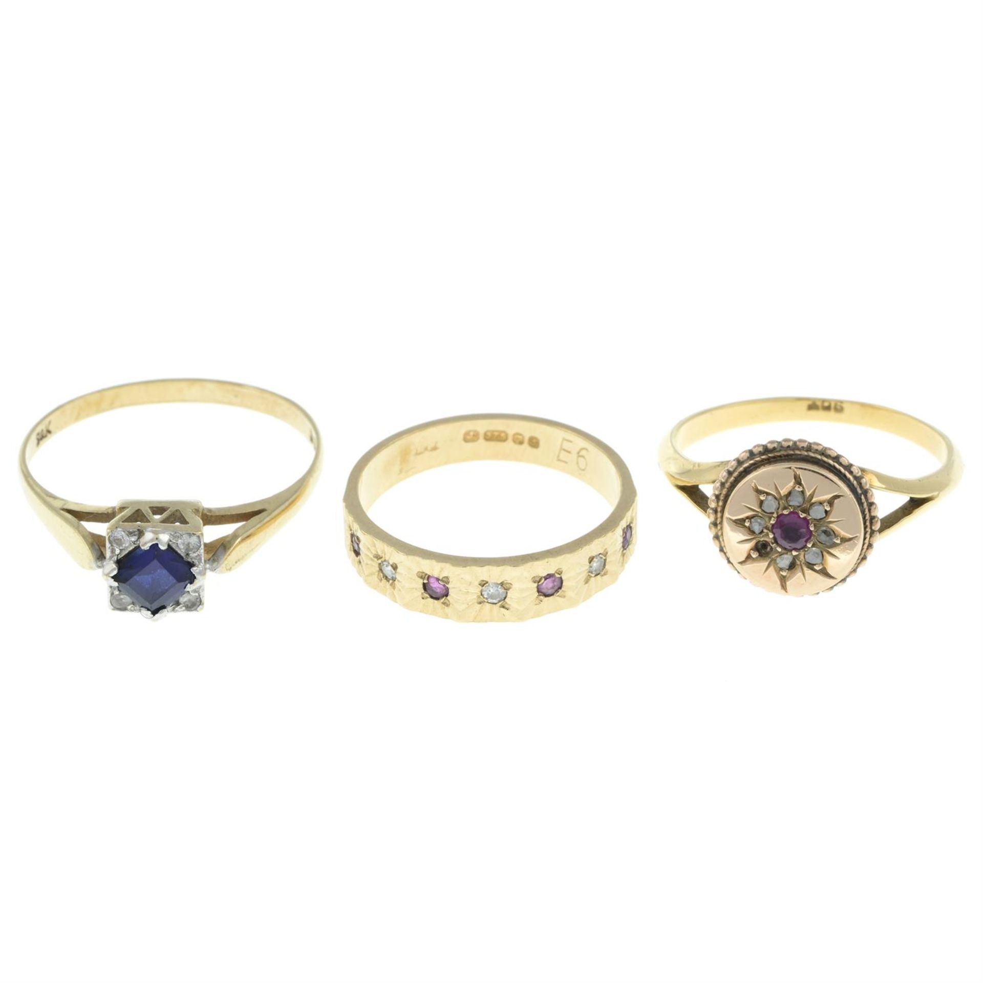 Three gem rings