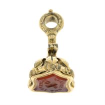 19th century carnelian 'Faithful and Secret' fob