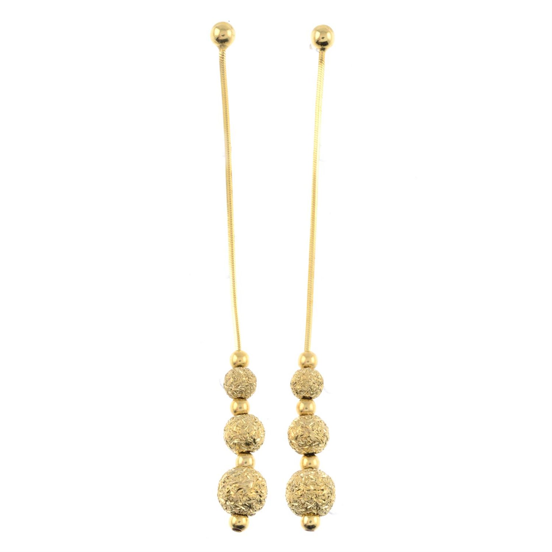9ct gold drop earrings