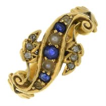 Edwardian 18ct gold gem ring