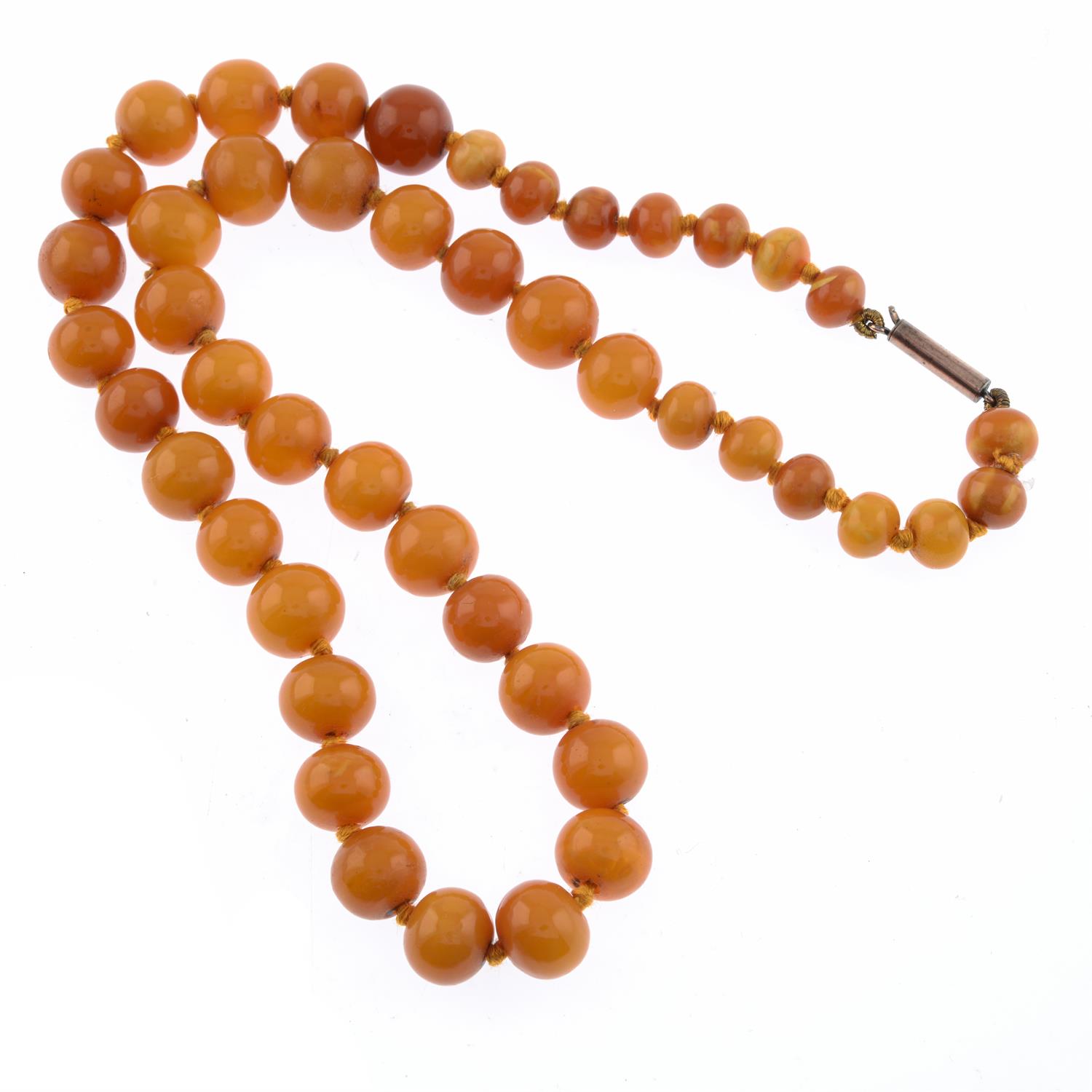 Early 20th century amber necklace - Image 2 of 2