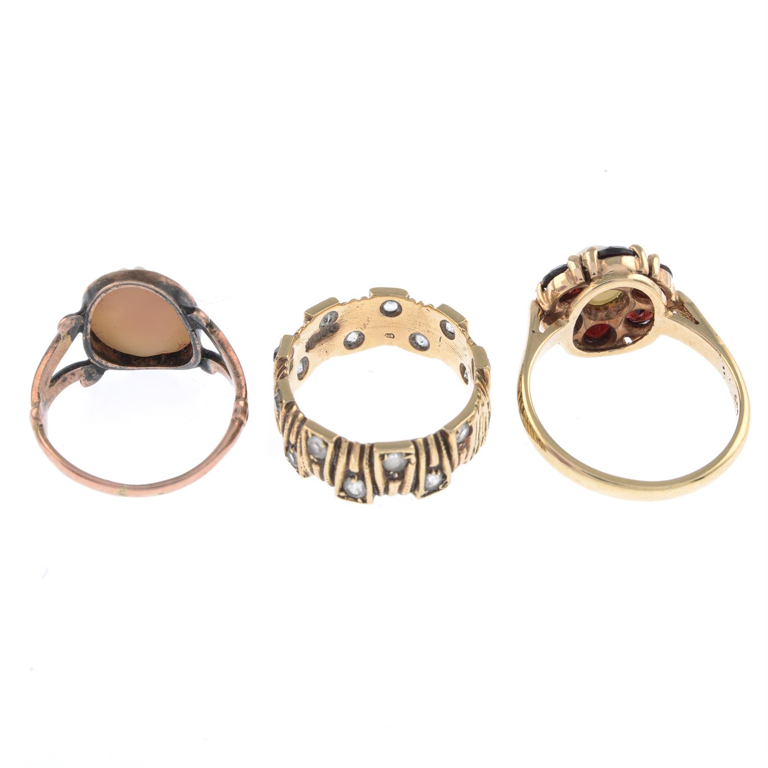 Three gem rings - Image 2 of 2