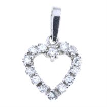 Diamond heart-shape pendant