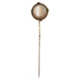 Early 20th gold agate stickpin
