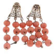 Early 20th century coral earrings, AF