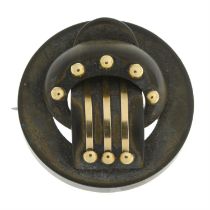 Late Victorian vulcanite buckle brooch