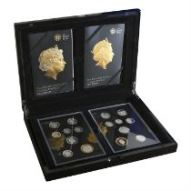 United Kingdom, Elizabeth II Presentation Box with 2 Proof AR Sets.