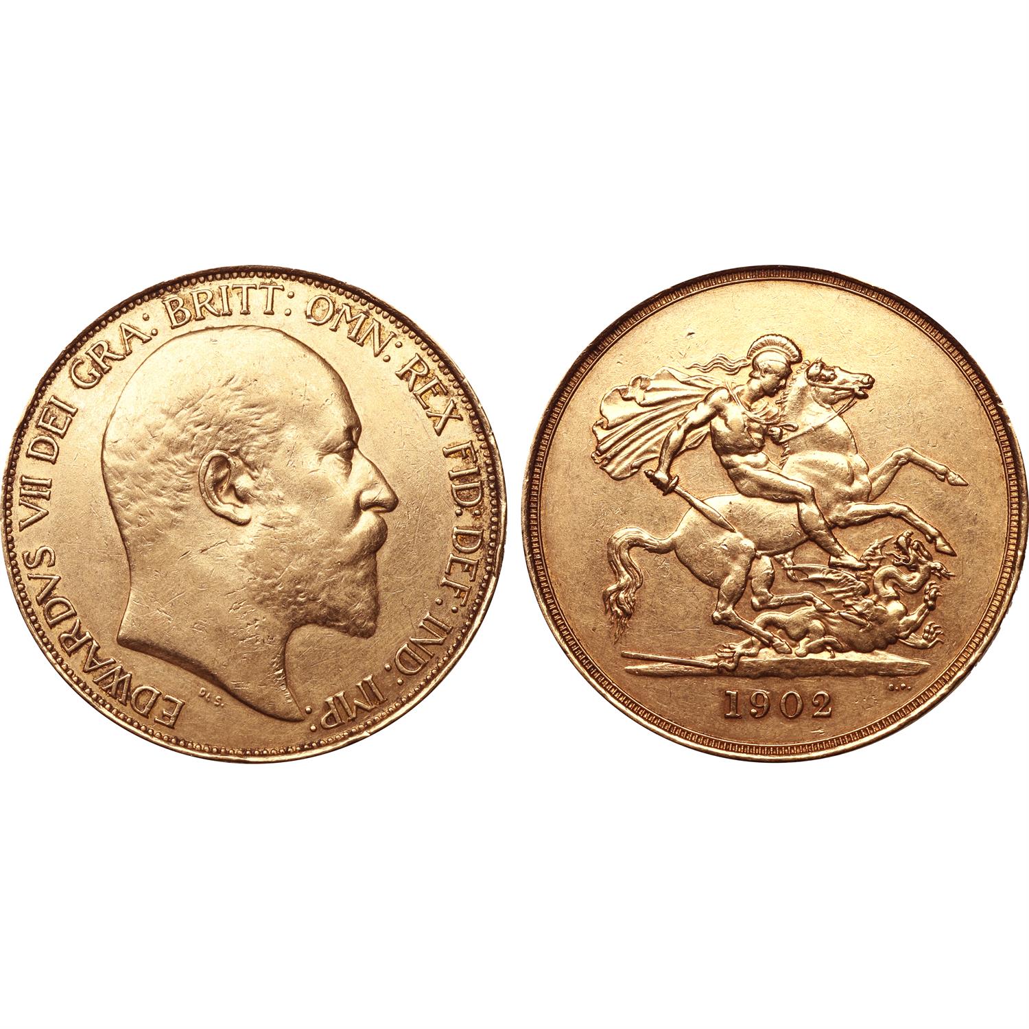 United Kingdom. Edward VII AV 5 Pounds.