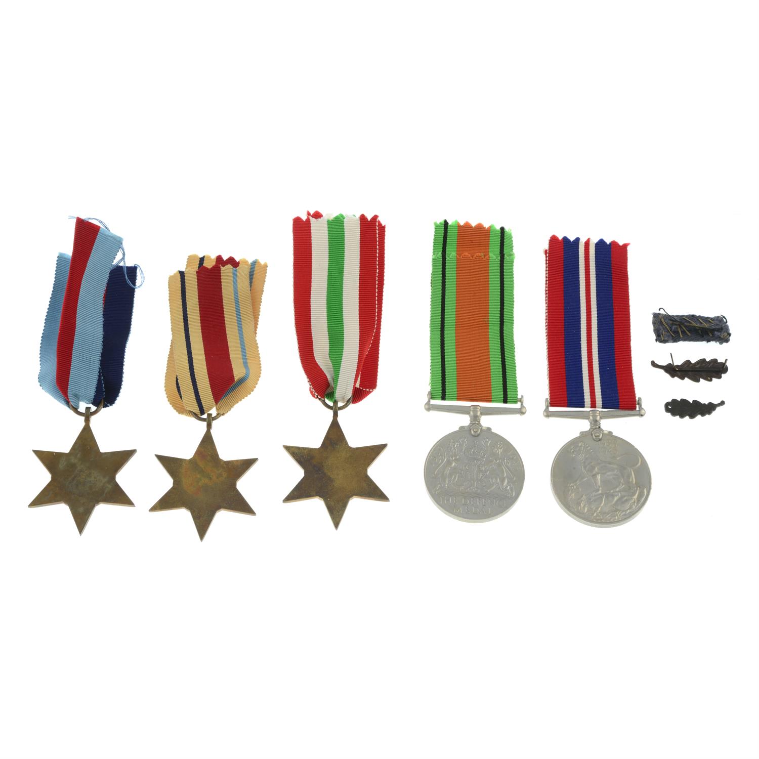 Group of 5 WWII medals, etc. - Image 2 of 4