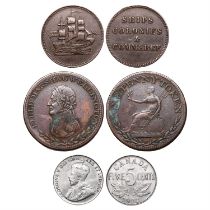Group of 3 Canadian CU Tokens and AR Coin.