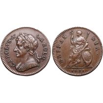 England, Ireland & Scotland. Charles II CU Pattern Farthing.