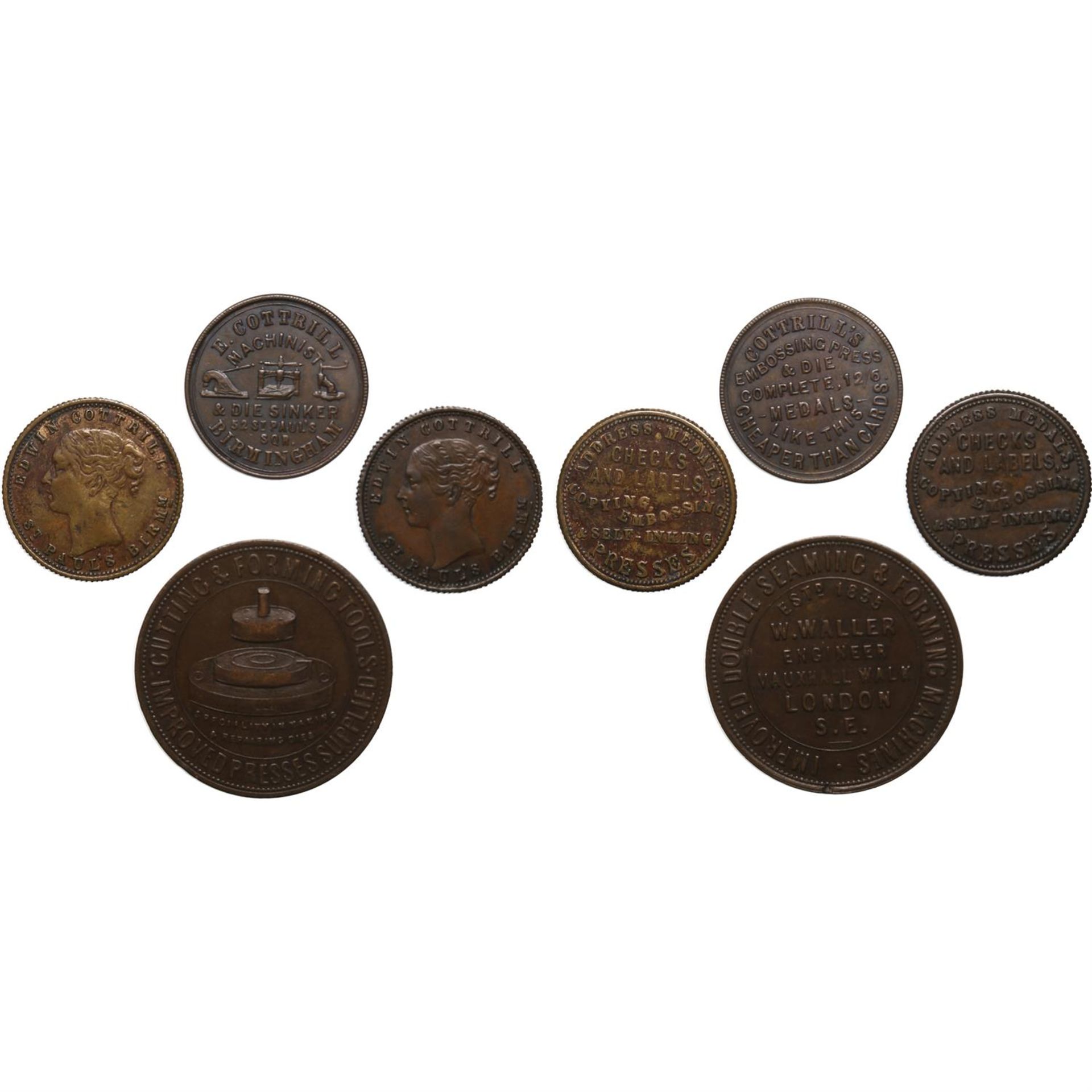 Group of 4 United Kingdom, London & Birmingham CU Tokens.