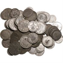 Group of 95 United Kingdom, George V, VI & Elizabeth II AR Coins.