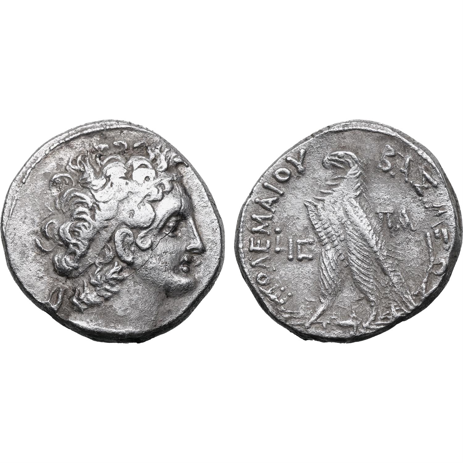 Ptolemaic Kingdom of Egypt. Ptolemy X Alexander I and Kleopatra Berenike AR Tetradrachm.