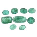 Assorted vari-shape emeralds, 25.12ct