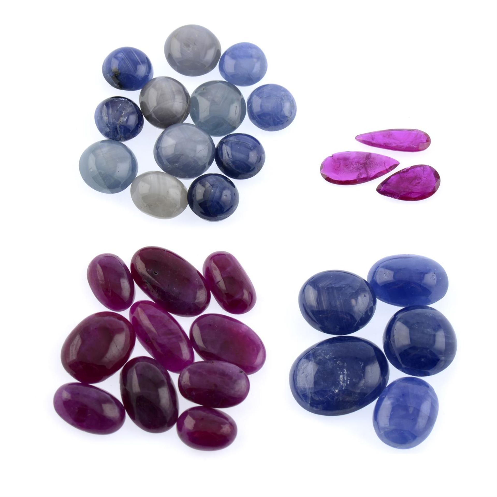 Assorted rubies and sapphires, 130.29ct