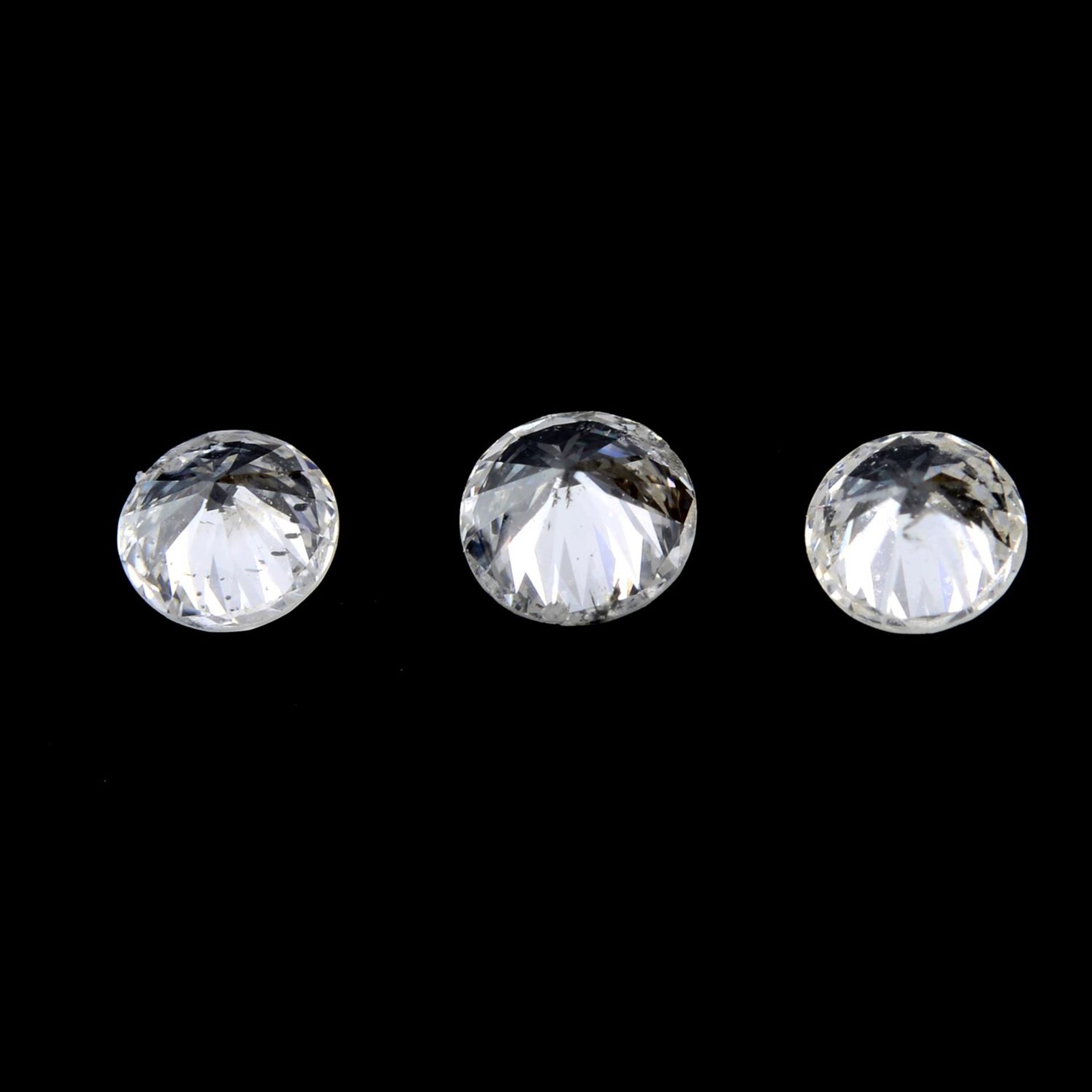 Three brilliant-cut diamonds, 0.51ct - Image 2 of 2