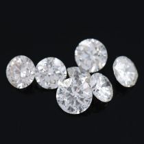 Seven brilliant-cut diamonds, 1.10ct