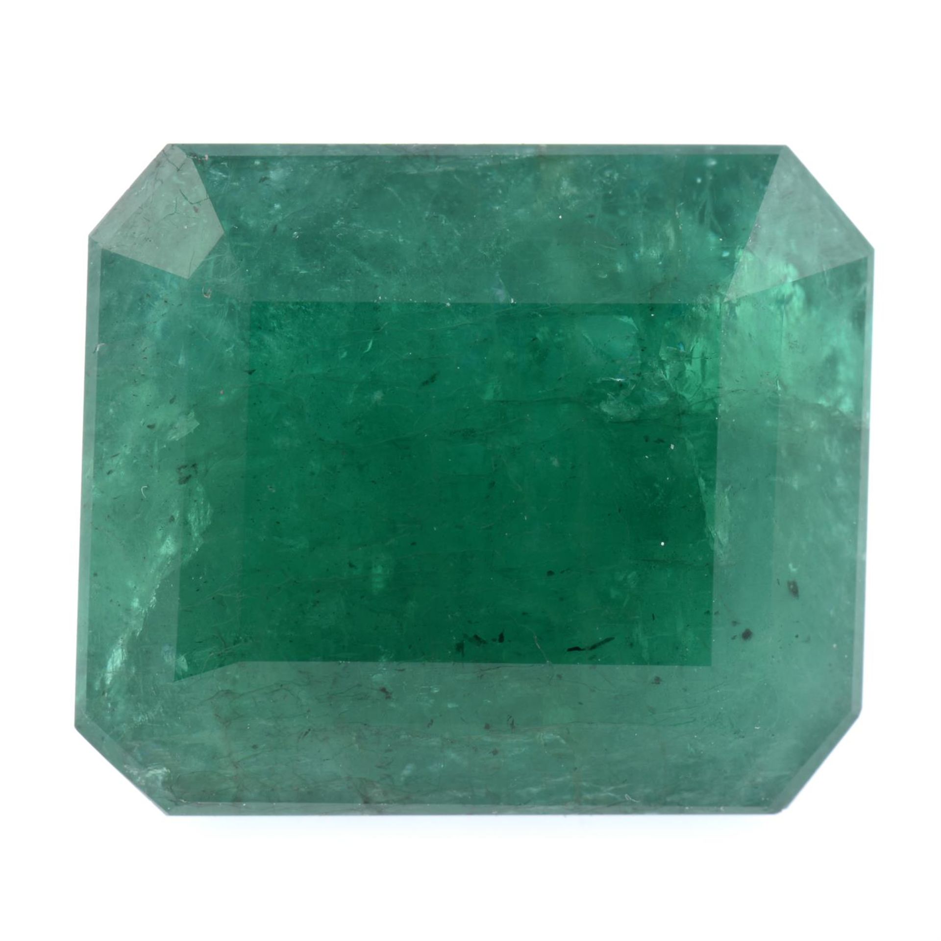 Rectangular-shape emerald, 20.60ct
