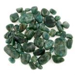 Tumbled rough emeralds, 126g