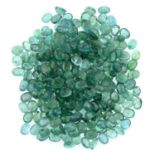 Oval-shape emeralds, 47.62ct