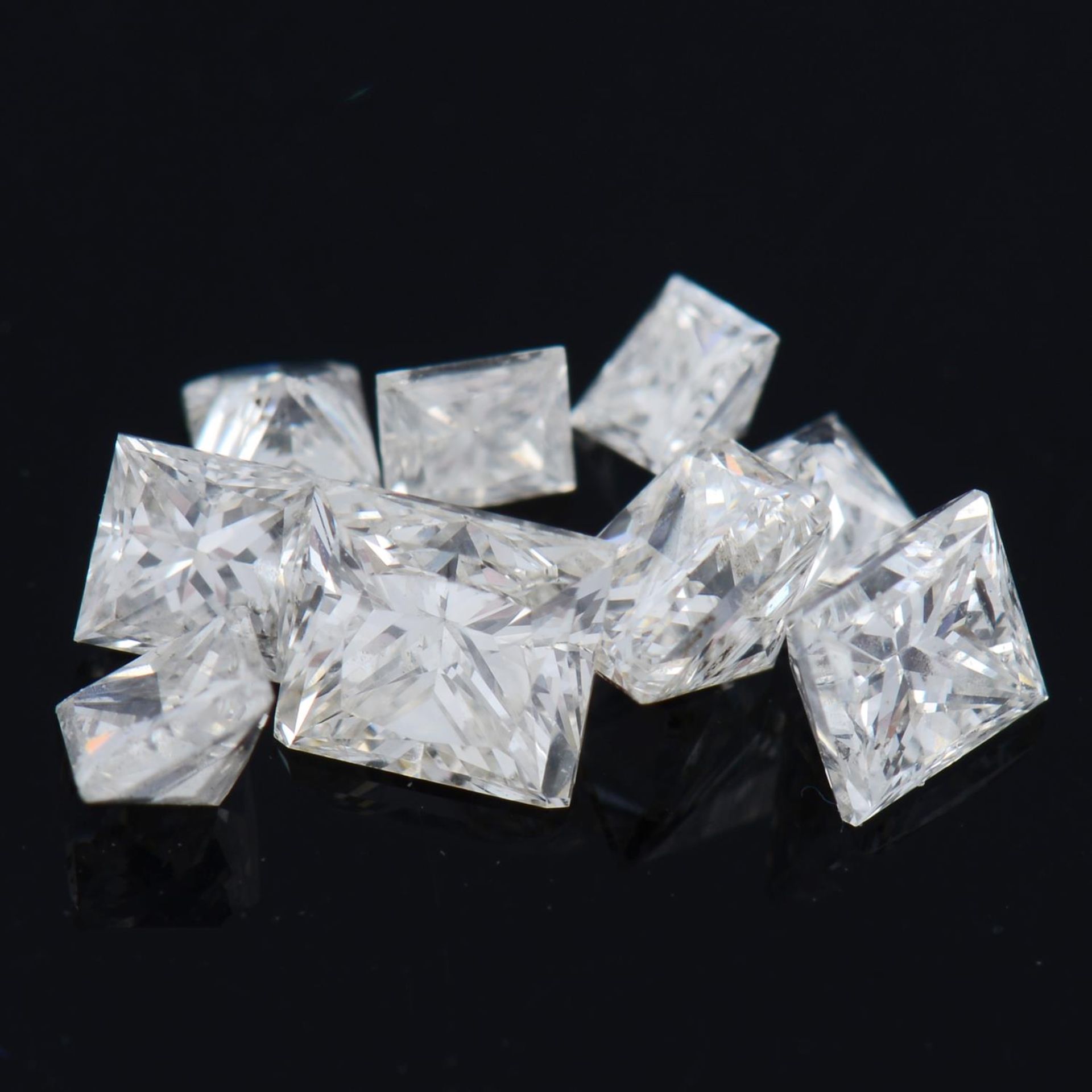 Assorted square-shape diamonds, 1.03ct