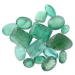 Assorted vari-shape emeralds, 29.01ct